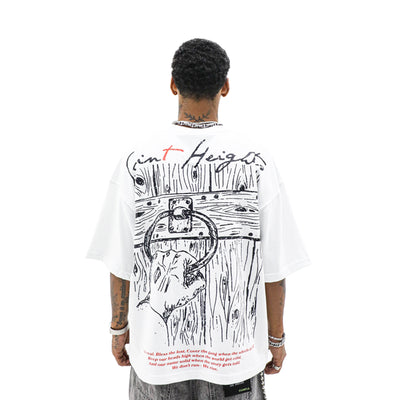 HeightsDistrict Lost In The Deep T-shirt featuring a deep ocean-themed graphic on soft fabric in black.