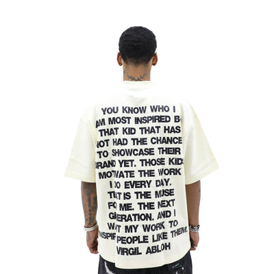 Black Life Of Virgil T-shirt by HeightsDistrict featuring a graphic design on the front, displayed on a plain background.