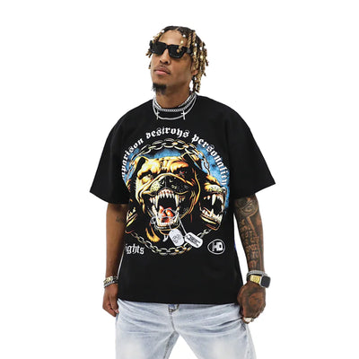 Heritage Classics Dog Eat Dog World T-shirt featuring bold graphic print on a casual cotton tee.