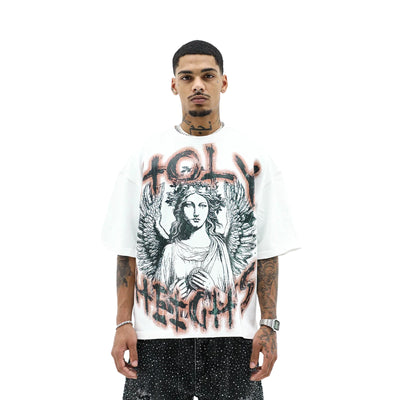 Holy Heights T-shirt by HeightsDistrict, featuring a stylish graphic design on a comfortable cotton shirt.