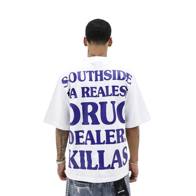 SouthSide Realest T-Shirt by HeightsDistrict, featuring a stylish graphic design on a black cotton shirt.