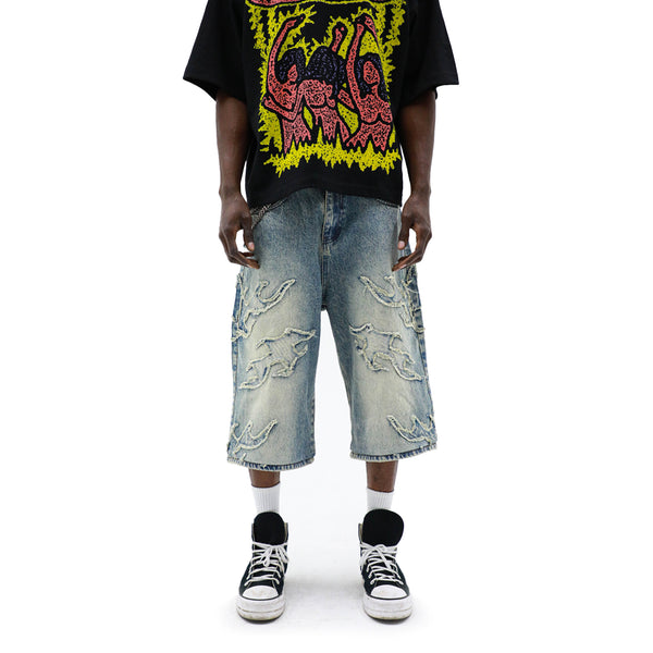 Inferno Denim Shorts — Streetwear Shorts | Heights District