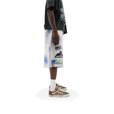 Dirty Souf Sky Wash Shorts