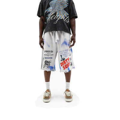 Dirty Souf Sky Wash Shorts