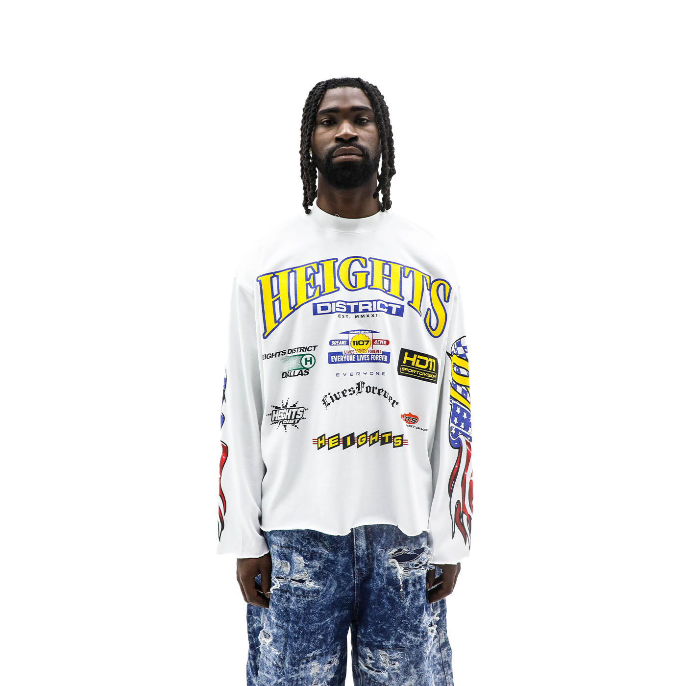 Heights Lives Forever white long sleeve