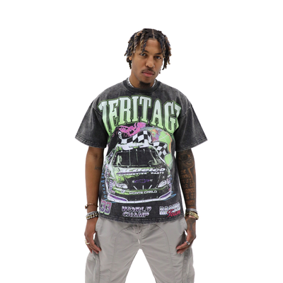 Heritage Classics Vintage Race Tee featuring a classic racing design on a comfortable T-shirt with a retro style.