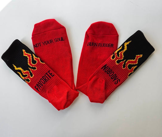 NF Flame SOCKS: NF Flame SOCKS - Ignite Your Sole with Metal Might