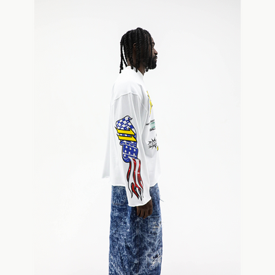 Heights Lives Forever white long sleeve back