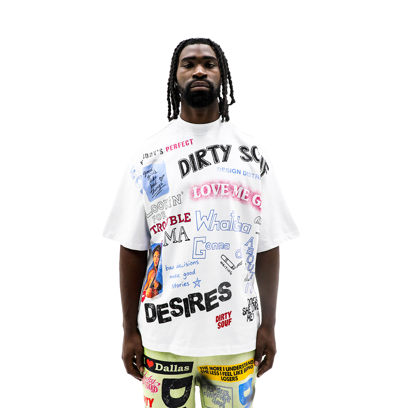 Looking For Trouble white tee