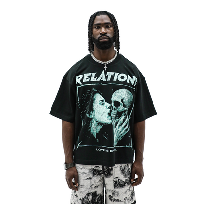 HeightsDistrict Love is Brutal t-shirt featuring bold graphic design on a casual fit shirt.