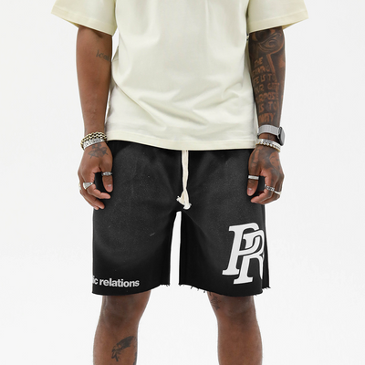 HeightsDistrict PR 3M Reflective Shorts showing adjustable waistband and reflective strips for visibility and safety.
