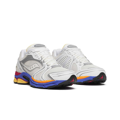 Saucony ProGrid Triumph 4 Galaxy running shoes with a sleek design and supportive cushioning in a vibrant galaxy-inspired pattern.