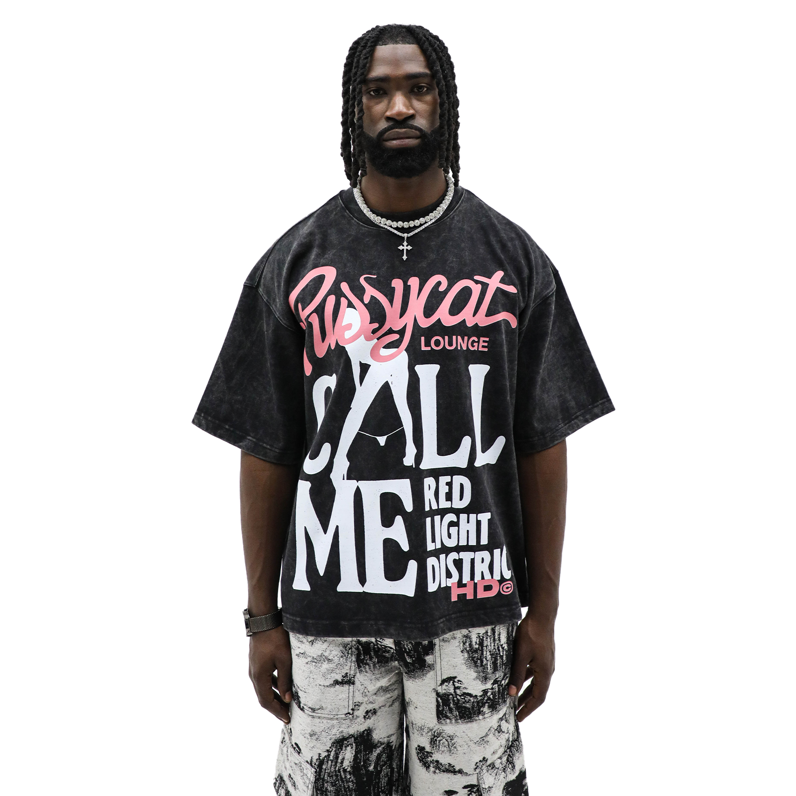 Cozy Pussycat Lounge pet bed by HeightsDistrict in soft fabric, perfect for cats to relax and nap comfortably.