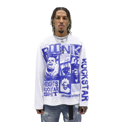 HeightsDistrict Rockstar Sh!t T-shirt featuring bold graphic text on a black cotton tee.