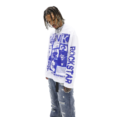 Black HeightsDistrict Rockstar Sh!t T-Shirt featuring bold graphic design and streetwear style.