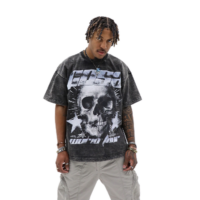 Cosa Nostra Cosa World Tour T-shirt with graphic print featuring world map and tour design on a black cotton shirt.