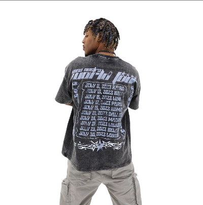 Cosa Nostra Cosa World Tour T-shirt featuring bold graphic design and brand logo on a casual cotton tee.