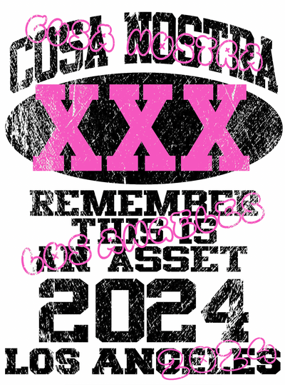 Black Cosa Nostra Asset Tee T-shirt featuring a minimalist graphic design on the front.