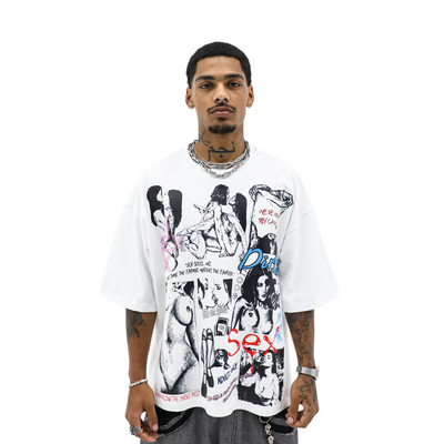 Dirty Souf Anthem T-shirt featuring bold graphic design on a black fabric, showcasing streetwear style and brand logo.