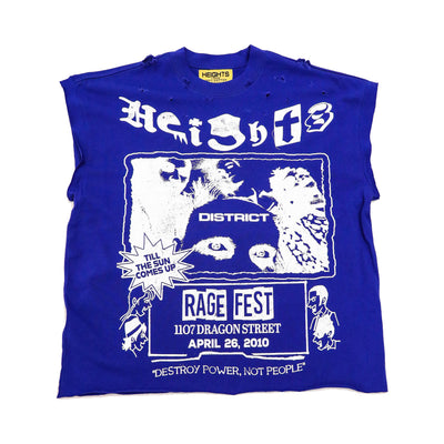 blue fest royal blue front flat lay on white.