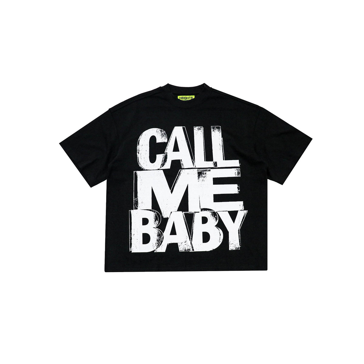 Call Me Baby T-shirt front flat lay