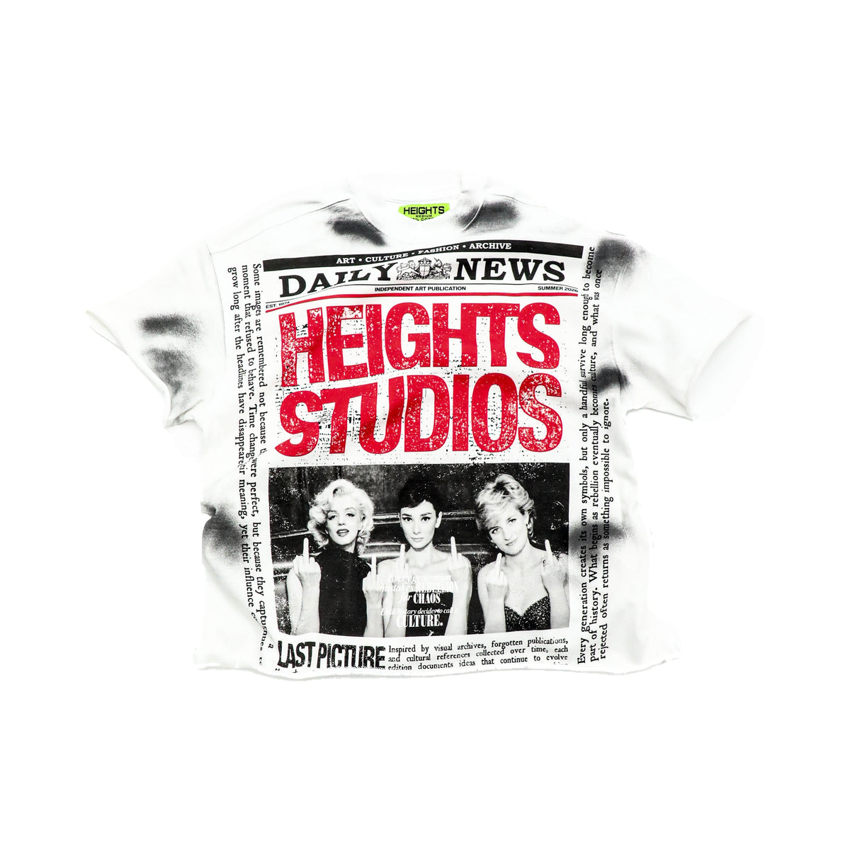 Heights Daily News — alternate flat lay on a white background.