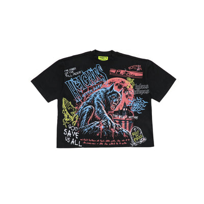 Heights After Dark Wolf Tee - Black, front view
