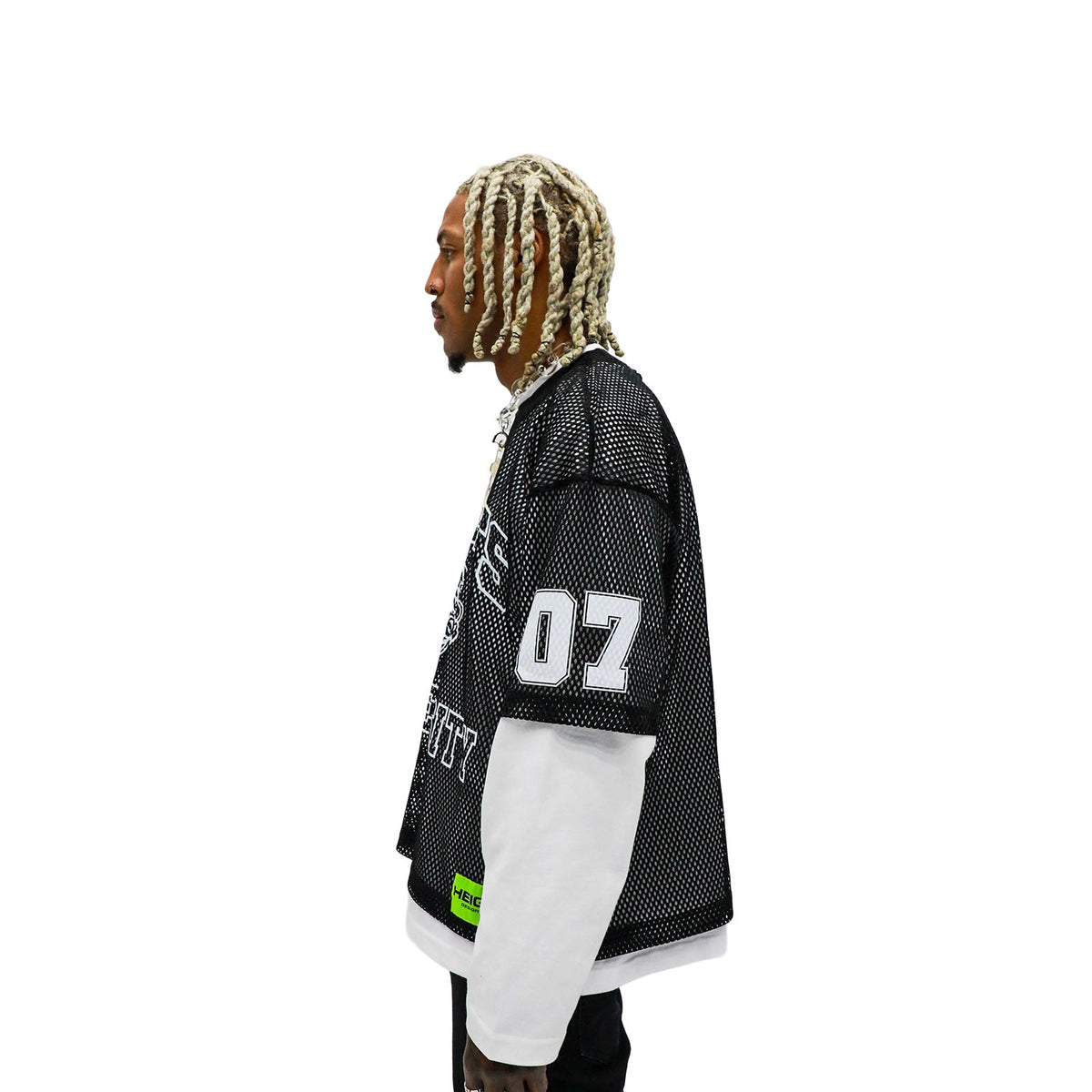 Heights University Mesh Jersey left sleeve detail
