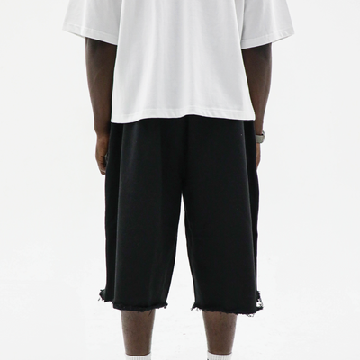 HeightsDistrict District Wide-Leg Shorts made from 500 GSM fabric, shown in a relaxed fit with a casual style and neutral color.