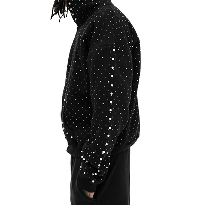HeightsDistrict Pearl Stone Hoodie featuring pearl and stone embellishments, soft fabric, and casual fit for comfortable style.