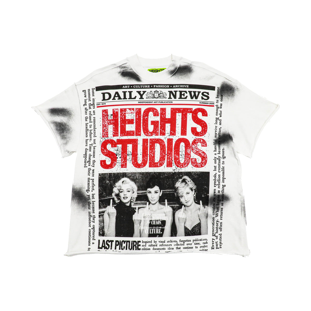 Heights Daily News — front flat lay on a white background.