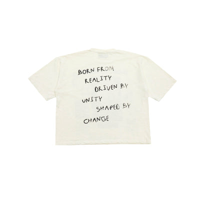 Public Relations Born From Peace Tee - Cream, back view