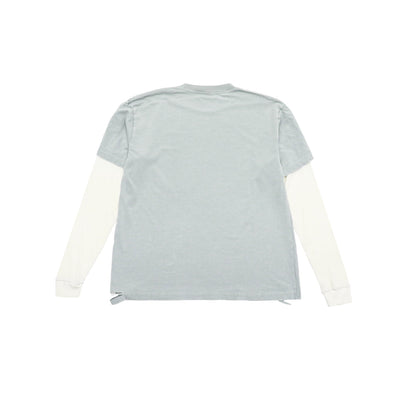 Public Relations Échos D’hier Layered Long Sleeve - Grey, back view
