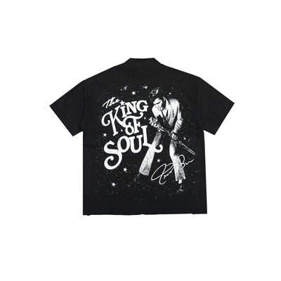 Public Relations James Brown Tee - Black, back view
