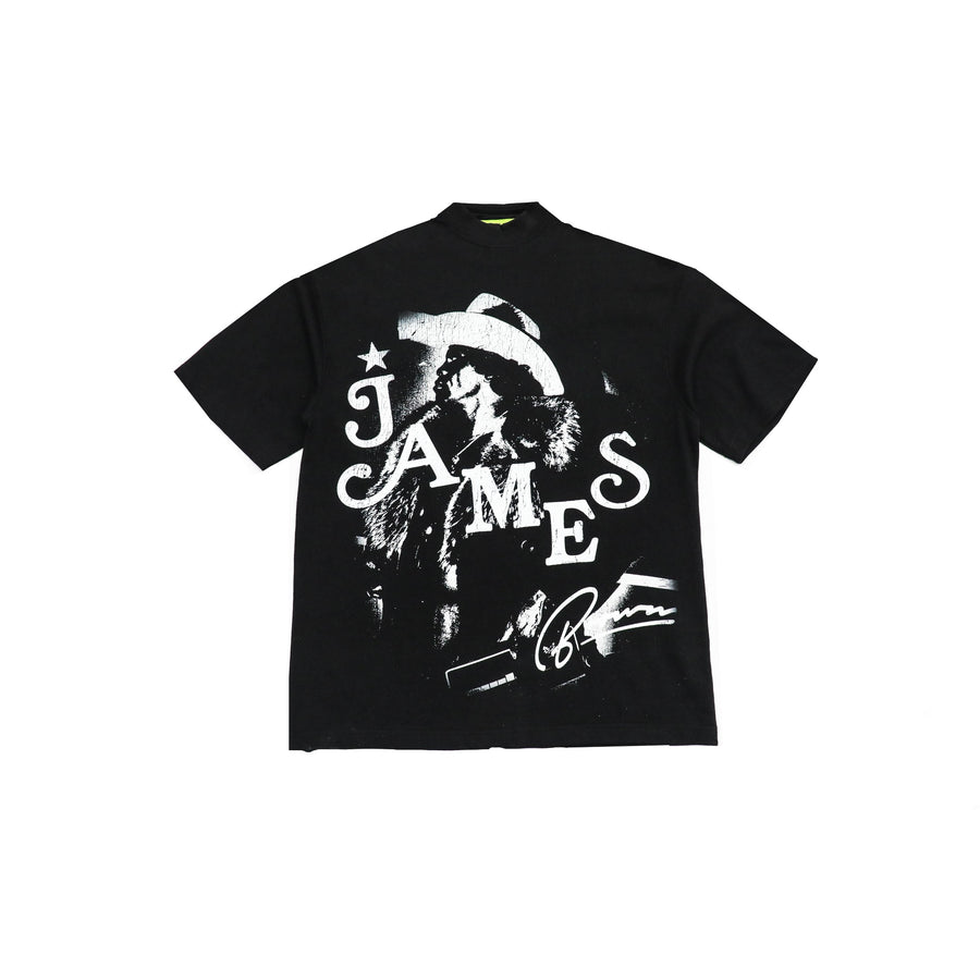Public Relations James Brown Tee - Black, front view