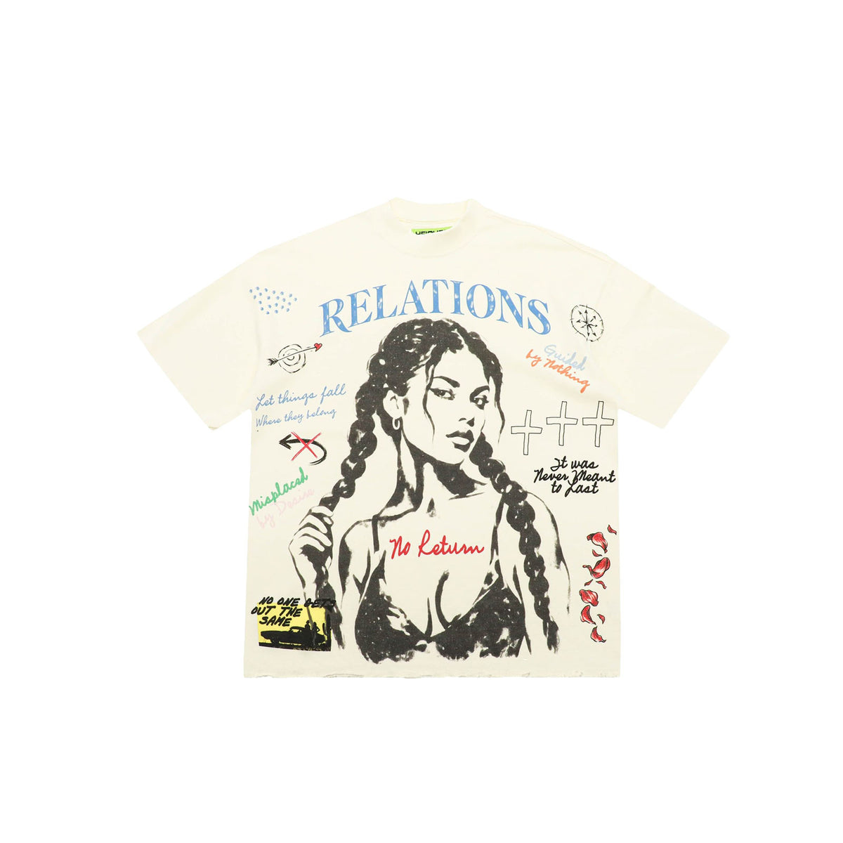 Relations No Return T-shirt front flat lay